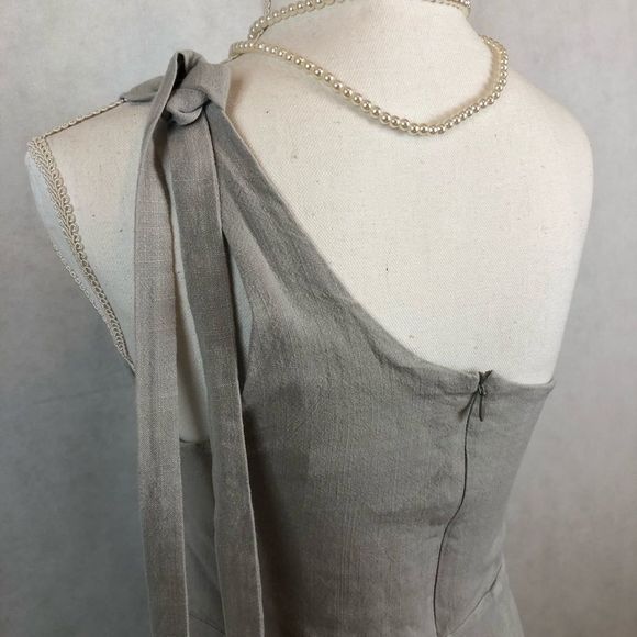 SzM White Fox Gray Wrap Dress - Picture 6 of 11